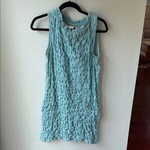 Sara Campbell Blue Ruched Sheath Dress